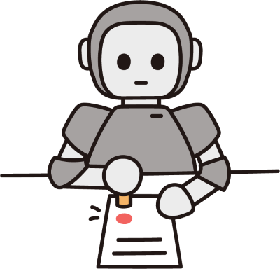 書類に印鑑を押すロボット